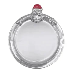 Josephs Jewelers Serveware>Mariposa – Hugging Santa Round Cookie Platter