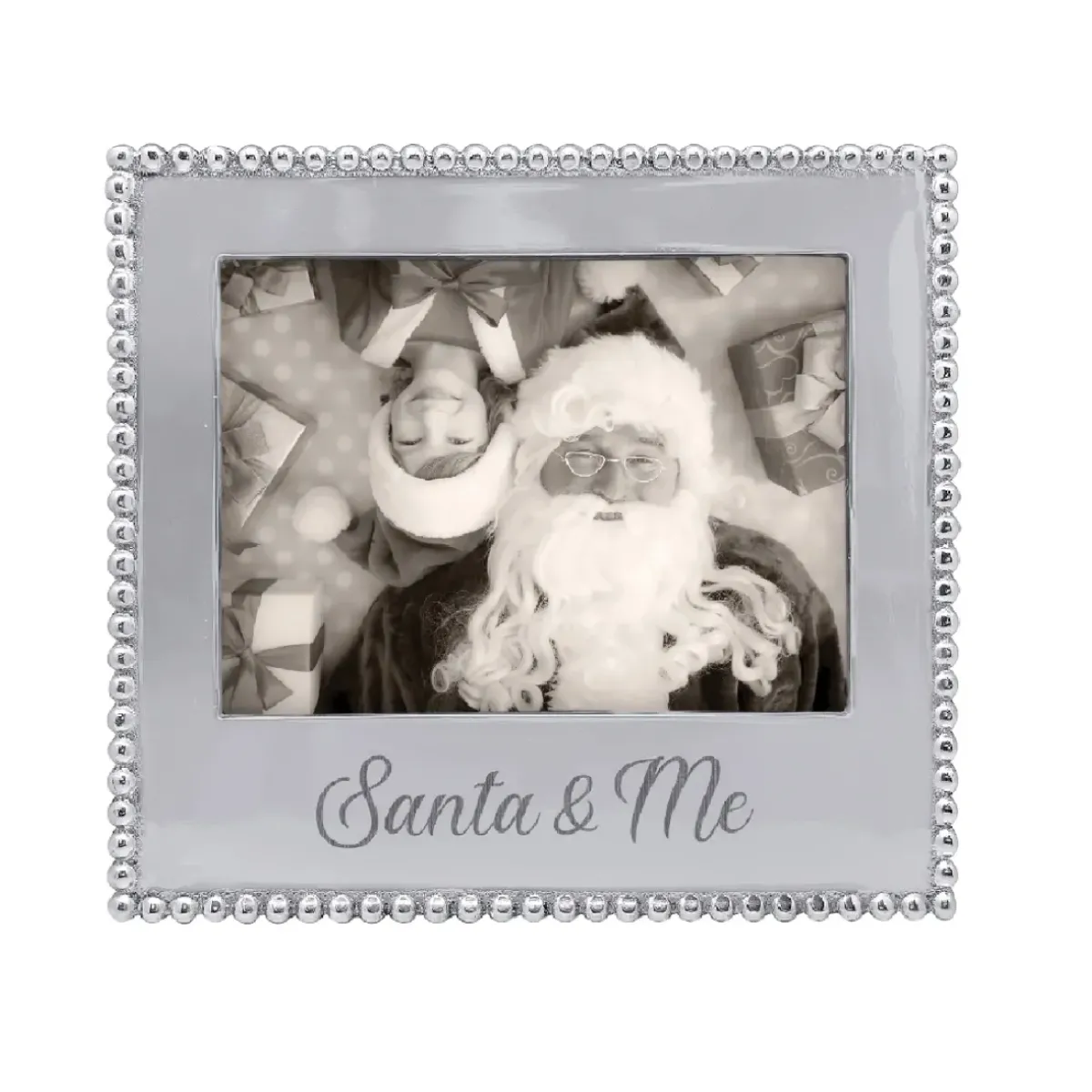 Josephs Jewelers Home Décor>Mariposa – “Santa & Me” Beaded 5×7 Frame
