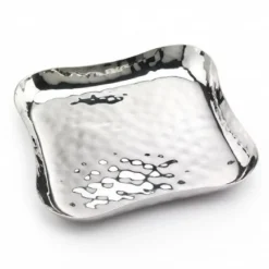 Josephs Jewelers Serveware>Mary Jurek – Blossom Free Form Square Tray 9″