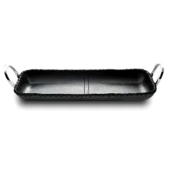 Josephs Jewelers Home Décor>Mary Jurek – Durango Black Leather Tray