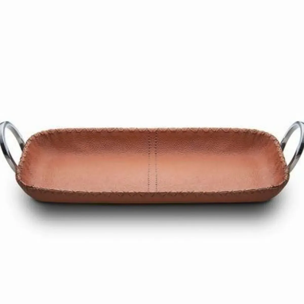 Josephs Jewelers Home Décor>Mary Jurek – Durango Brown Leather Tray
