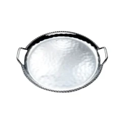 Josephs Jewelers Serveware>Mary Jurek – Paloma Handled Round Tray