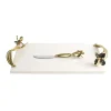 Josephs Jewelers Serveware>Michael Aram – Black Iris Large Cheese Board with Knife