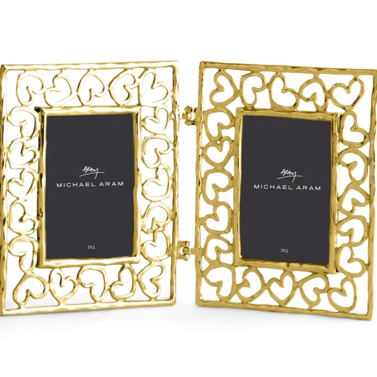 Josephs Jewelers Home Décor>Michael Aram – Gold Heart 2×3 Hinged Frame