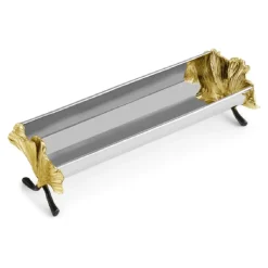 Josephs Jewelers Serveware>Michael Aram – Golden Ginkgo Cracker Dish