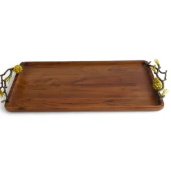 Josephs Jewelers Serveware>Michael Aram – Medium Pine Cone Wood Tray