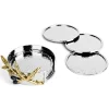 Josephs Jewelers Serveware>Michael Aram – Olive Branch Coaster Set of 6
