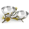 Josephs Jewelers Serveware>Michael Aram – Pine Cone Double Bowl