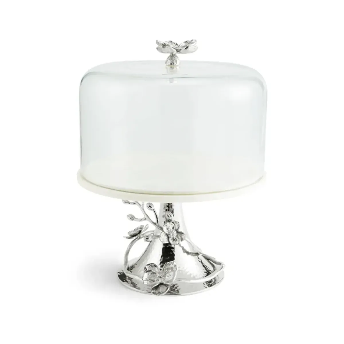 Josephs Jewelers Serveware>Michael Aram – White Orchid Cake Stand w/ Dome