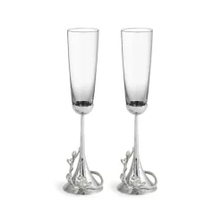 Josephs Jewelers Serveware>Michael Aram – White Orchid Toasting Flute Pair