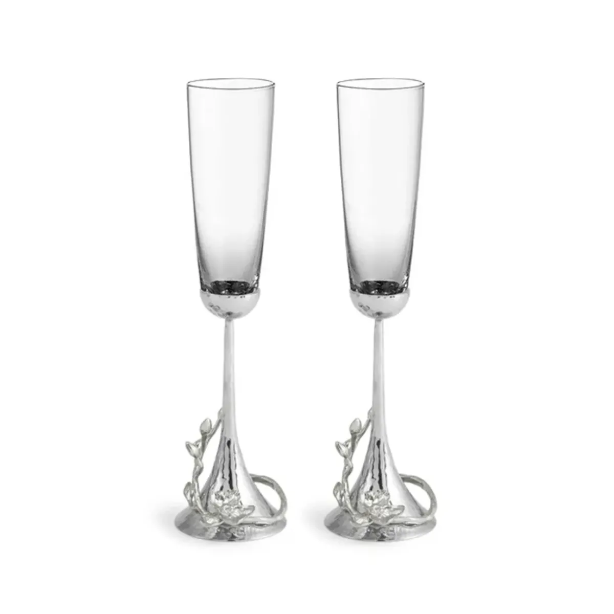 Josephs Jewelers Serveware>Michael Aram – White Orchid Toasting Flute Pair