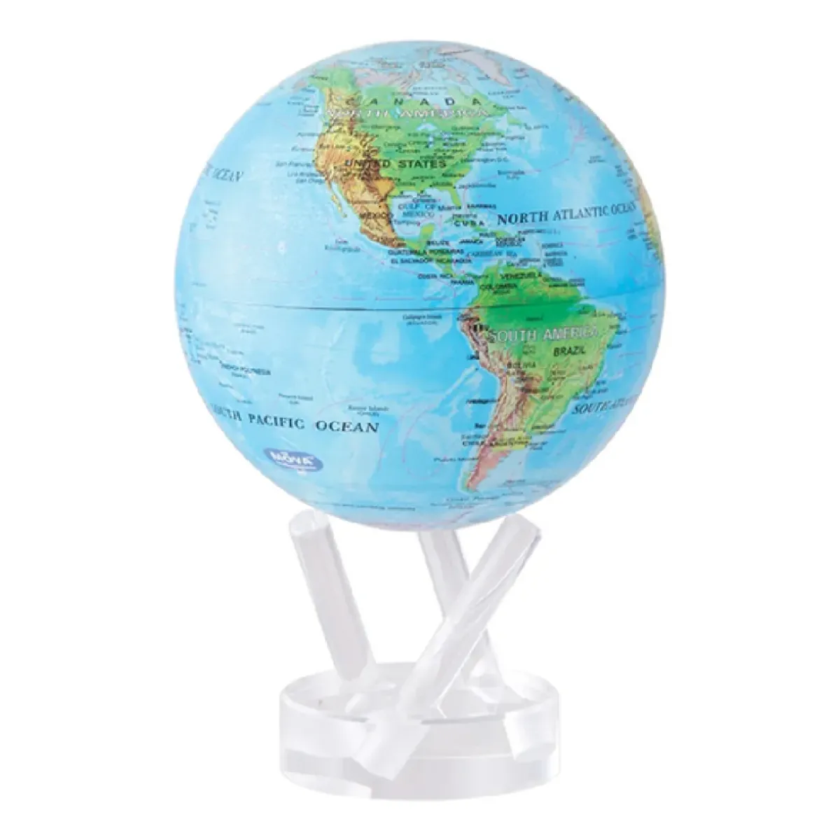Josephs Jewelers Home Décor>Mova – Blue Relief Map World Globe 4.5″