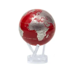 Josephs Jewelers Home Décor>Mova – Red & Silver 6″ Globe