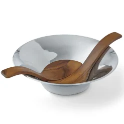 Josephs Jewelers Serveware>Nambe – Chillable Salad Bowl with Servers
