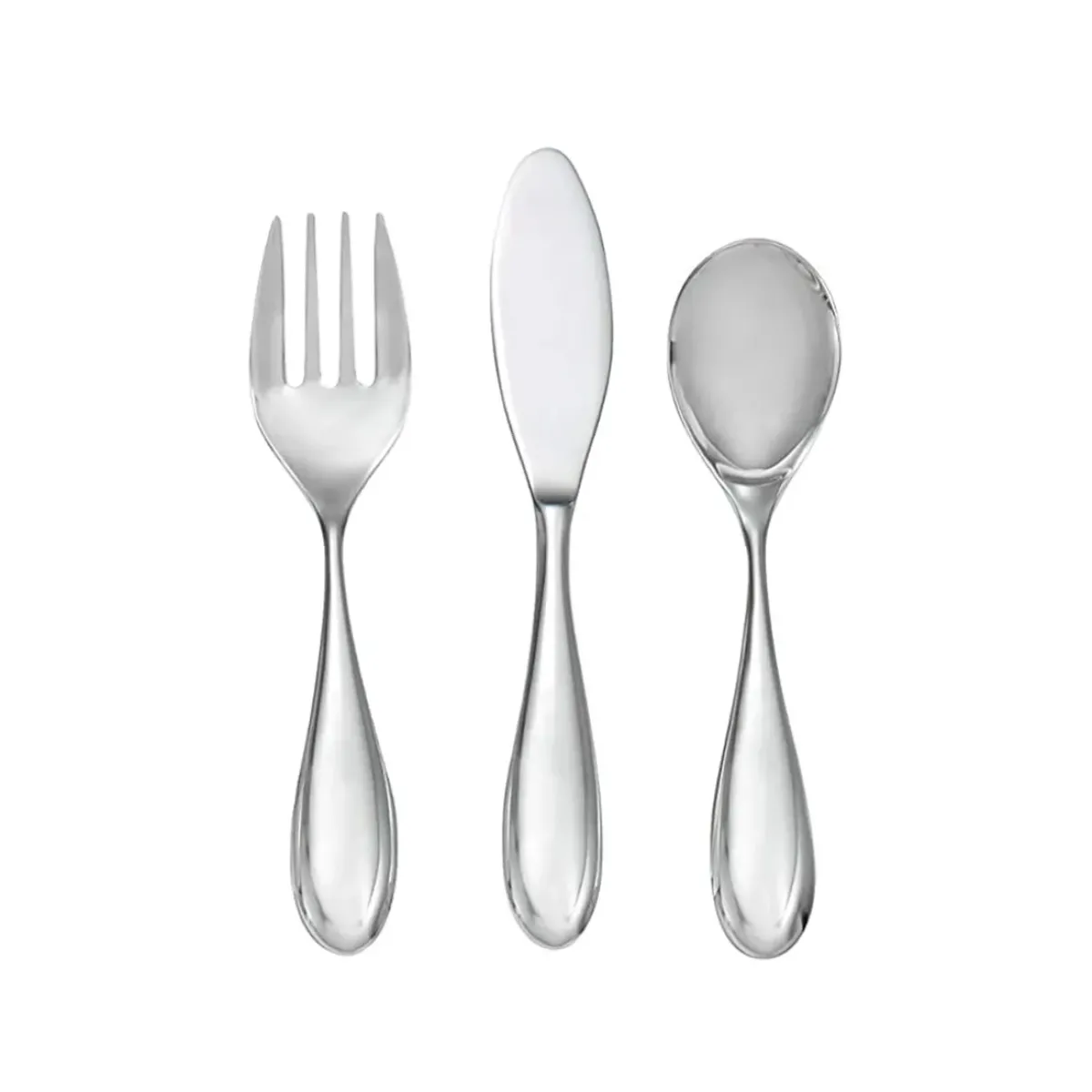 Josephs Jewelers Serveware>Nambe – Kibbo Toddler Flatware Set of 3