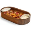 Josephs Jewelers Serveware>Nambe – Oblong Nest Chip & Dip Server