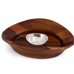Josephs Jewelers Serveware>Nambe – Ripple Chip & Dip Bowl
