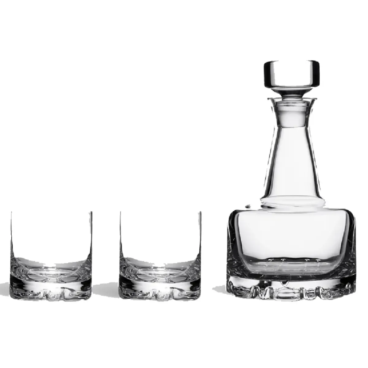 Josephs Jewelers Serveware>Orrefors – Erik 3pc Decanter & D.O.F Bar Set