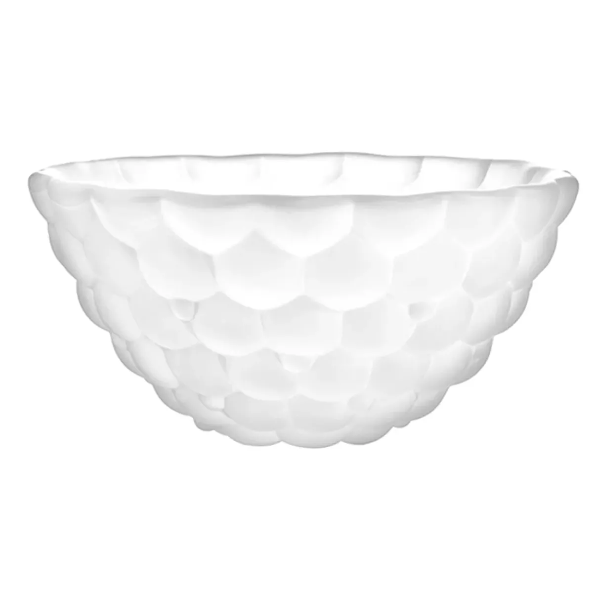 Josephs Jewelers Serveware>Orrefors – Medium Frosted Raspberry Bowl