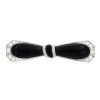 Josephs Jewelers Estate>Platinum Art Deco Black Onyx & Diamond Bow Pin