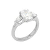 Josephs Jewelers Engagement Rings>Platinum 3-Diamond Engagement Ring