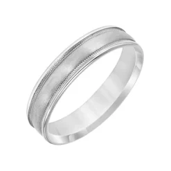 Josephs Jewelers Wedding Bands For Men>Platinum Satin Center Wedding Band