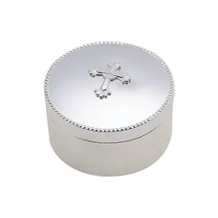 Josephs Jewelers Home Décor>Reed & Barton – Abbey Cross Keepsake Silver-plate Box