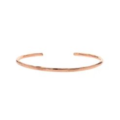 Josephs Jewelers Bracelets>Rose Gold Filled Hammered Cuff Bracelet