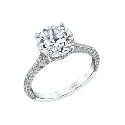 Josephs Jewelers Engagement Rings>Round Cut Hidden Halo Pave Engagement Ring – Peighton