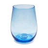 Josephs Jewelers Serveware>Saban Glass – Sheer Stemless Wine: Aquamarine Blue