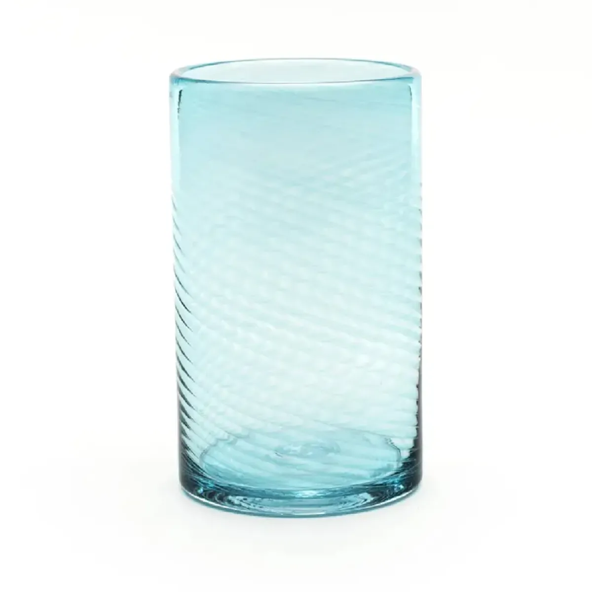 Josephs Jewelers Serveware>Saban Glass – Twisty High Ball: Copper Blue