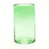 Josephs Jewelers Serveware>Saban Glass – Twisty High Ball: Beryl Green