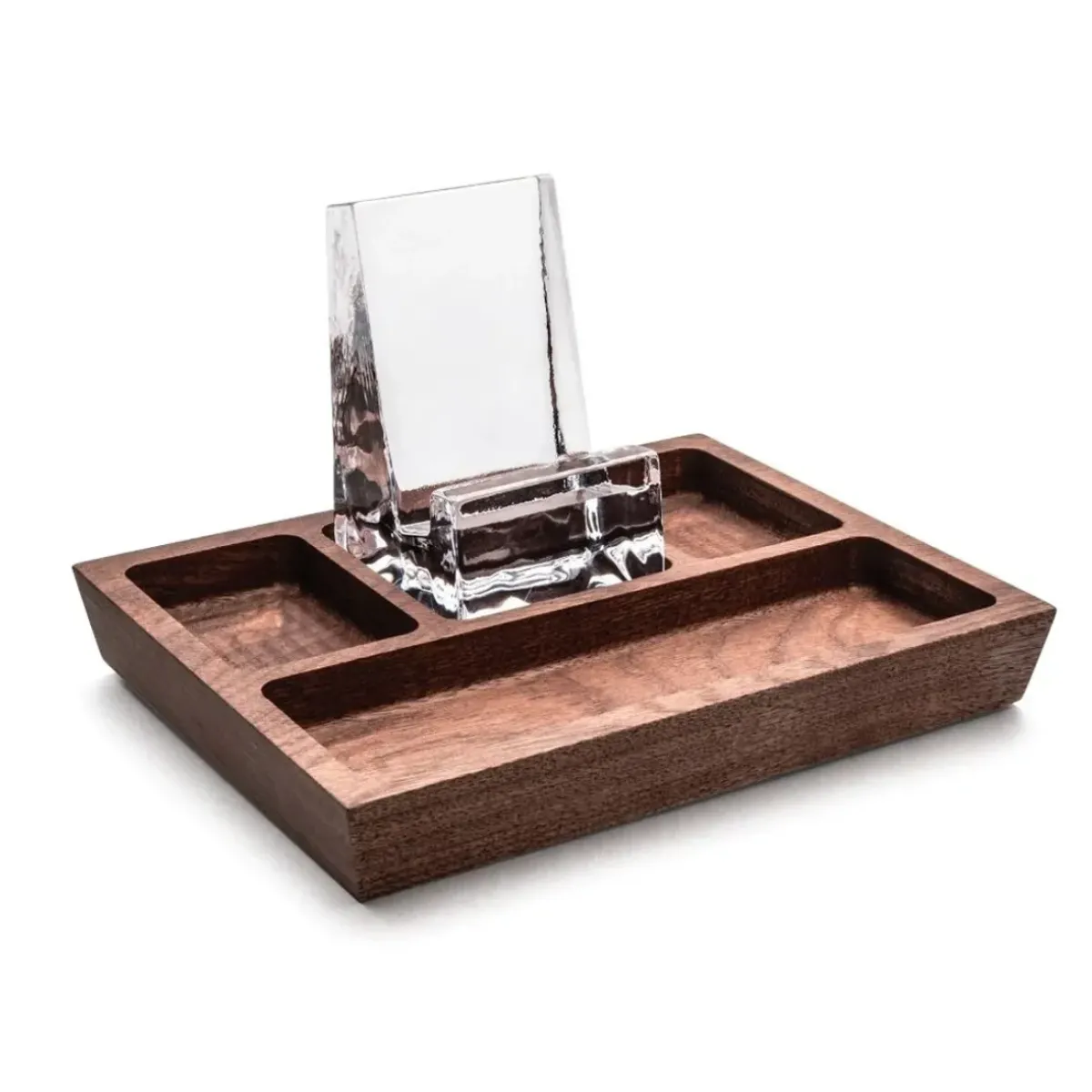 Josephs Jewelers Home Décor>Simon Pearce – Walnut Woodbury Phone Holder Caddy