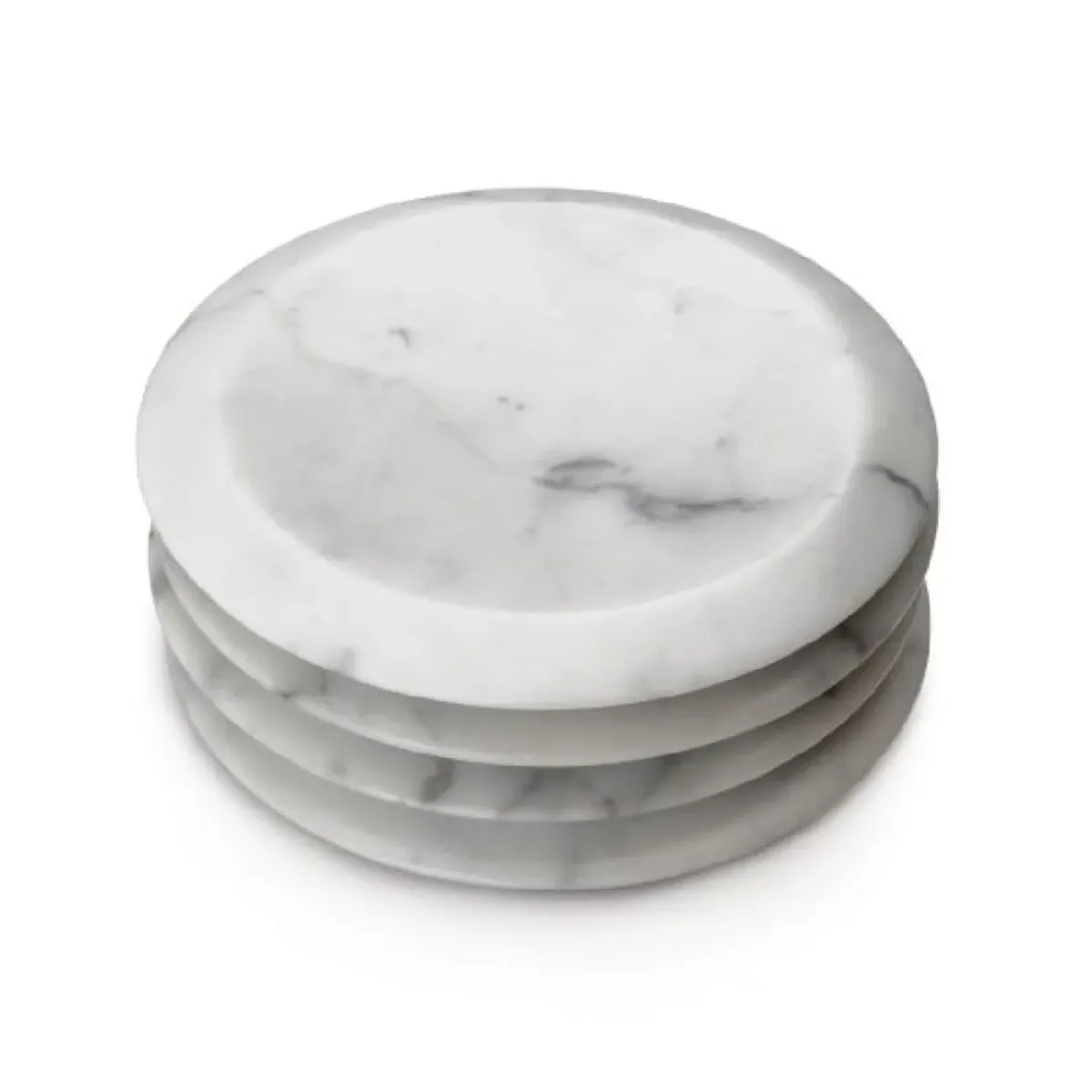 Josephs Jewelers Home Décor>Simon Pearce – White Marble Coasters Set of 4