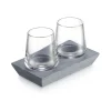 Josephs Jewelers Serveware>Simon Pearce -Alpine Whiskey Set with Soapstone Base