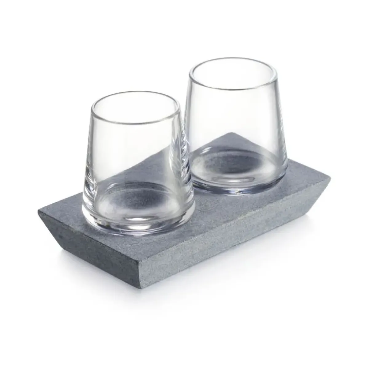 Josephs Jewelers Serveware>Simon Pearce -Alpine Whiskey Set with Soapstone Base