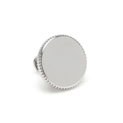 Josephs Jewelers Cufflinks, Tie Bars, And Pins>Stainless Steel Coin Edge Lapel Pin