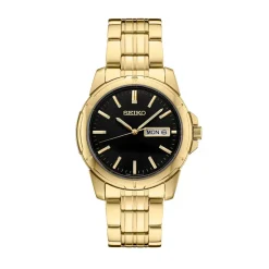 Josephs Jewelers Seiko Watches>Stainless Steel Yellow Gold Plated Seiko Essentials Collection Watch