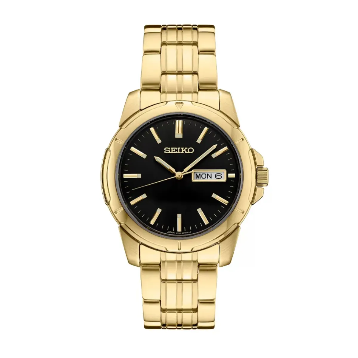 Josephs Jewelers Seiko Watches>Stainless Steel Yellow Gold Plated Seiko Essentials Collection Watch