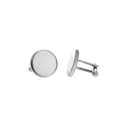 Josephs Jewelers Cufflinks, Tie Bars, And Pins>Stanless Steel Coin Edge Cufflinks