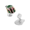 Josephs Jewelers Cufflinks, Tie Bars, And Pins>Star Wars Boba Fett Helmet Cufflinks