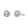 Josephs Jewelers Earrings>Sterling Silver 0.50 Carat Cubic Zirconia Stud Earrings