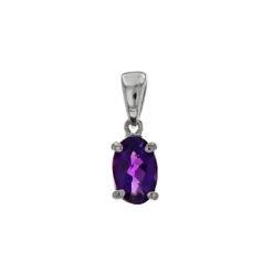 Josephs Jewelers Necklaces And Pendants>Sterling Silver Amethyst Pendant