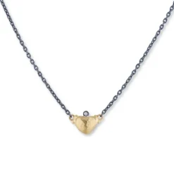 Josephs Jewelers Necklaces And Pendants>Sterling Silver and 24K Yellow Gold “Stockholm Love” Diamond Necklace