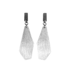 Josephs Jewelers Earrings>Sterling Silver and Stainless Steel Geometric Dangle Earrings