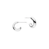 Josephs Jewelers Earrings>Sterling Silver Bevel Cirque Semi Hoop Earrings