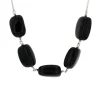 Josephs Jewelers Necklaces And Pendants>Sterling Silver Black Onyx Bead Necklace