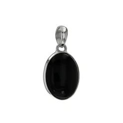 Josephs Jewelers Necklaces And Pendants>Sterling Silver Black Onyx Pendant