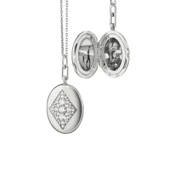 Josephs Jewelers Necklaces And Pendants>Sterling Silver Charlotte Oval Locket with Chain