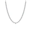 Josephs Jewelers Necklaces And Pendants>Sterling Silver Cubic Zirconia Tennis Necklace